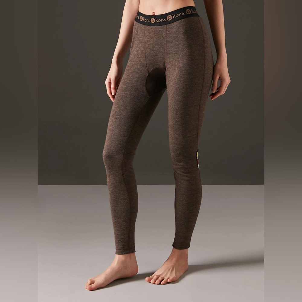 Kora Dark Grey Yak Wool Thermal Leggings
